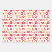 Süßes Valentinisches Cookies & Cupcakes Geschenkpapier Set (Vorderseite 2)