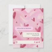 Süßes Valentins- Feiertagskarte (Vorderseite)