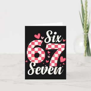 Süßes Valentins Six Seven Schachbrett Liebe Nk Her Karte