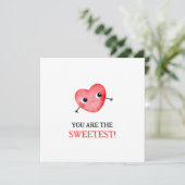 Süßes Valentinsherz Feiertagskarte (Stehend Vorderseite)