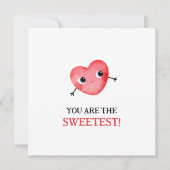Süßes Valentinsherz Feiertagskarte (Vorderseite)