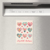 Süßes Valentinsherz-Muster Magnet (In Situ (Geschirrspüler))