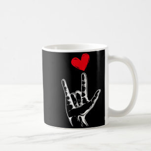 Süßes Valentinstag_ Ich liebe dich Handzeichenspra Kaffeetasse