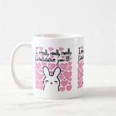 Süßes Valentinstag-Kaffeetasse mit Häschen Kaffeetasse (Links)