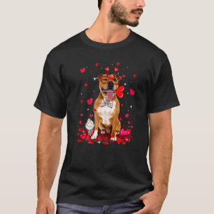 Süßes Valentinstag-Pitbull-Hunde-Herz-Kostüm Vorab T-Shirt