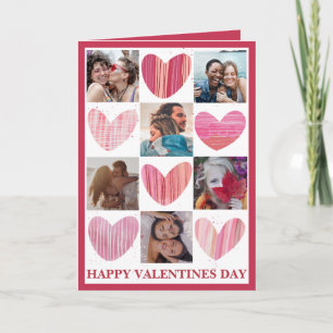 Süßes Valentinstag-Rosa Herz  Karte