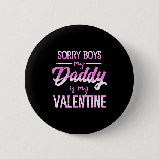 Süßes Valentinstag-Shirt für Mädchen Valentinstag Button (Vorderseite)