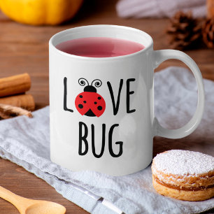 Süßes Valentinstags-Liebeskäfer-Grafik Kaffeetasse