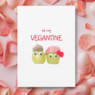 Süßes Valentinstagsgeschenk für Veganer - Chef Lie Mitteilungskarte