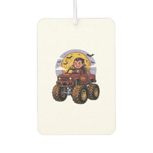 Süßes Vampir-Monster-Truck-Halloween-Shirt-Design_ Autolufterfrischer