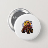 Süßes Vampir-Monster-Truck-Halloween-Shirt-Design_ Button (Vorne & Hinten)