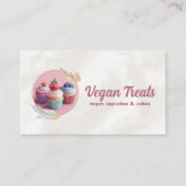 Süßes Veganes Leckereien Süßwarengeschäft Süßigkei Visitenkarte (Vorderseite)