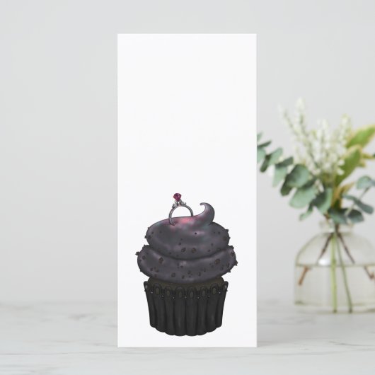 Süßes Verlobung Cupcake (Stehend Vorderseite)