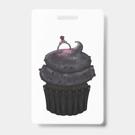 Süßes Verlobung Cupcake Ausweis (Vorderseite)