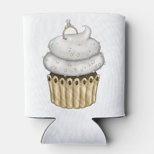 Süßes Verlobung Cupcake Dosenkühler (Rückseite)