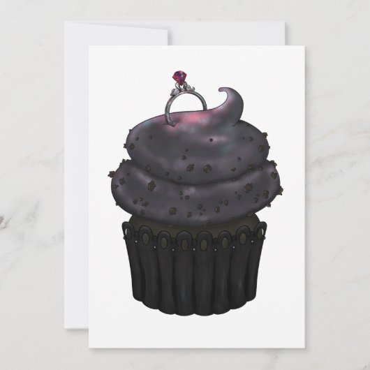 Süßes Verlobung Cupcake Einladung (Vorderseite)