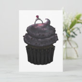 Süßes Verlobung Cupcake Einladung (Stehend Vorderseite)