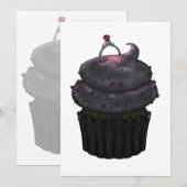 Süßes Verlobung Cupcake Einladung (Vorne/Hinten)