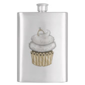 Süßes Verlobung Cupcake Flachmann (Vorderseite)