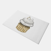 Süßes Verlobung Cupcake Fußmatte (Schrägansicht)