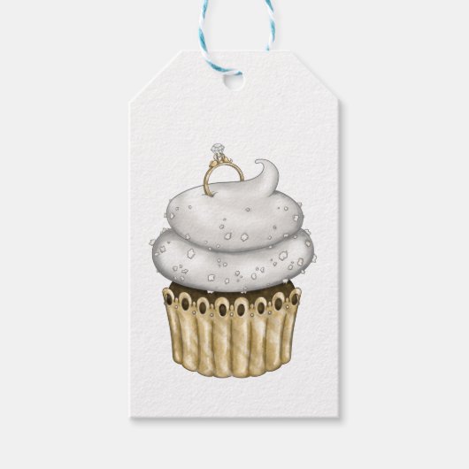Süßes Verlobung Cupcake Geschenkanhänger (Vorderseite)