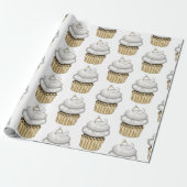 Süßes Verlobung Cupcake Geschenkpapier (Ungerollt)