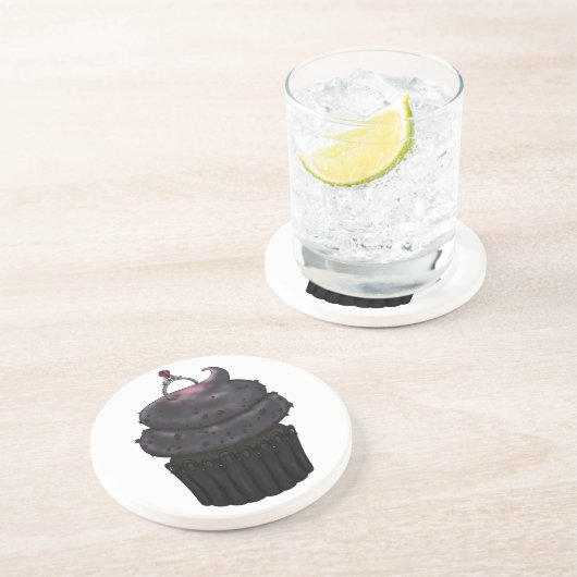 Süßes Verlobung Cupcake Getränkeuntersetzer (Seite)