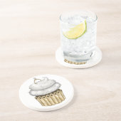 Süßes Verlobung Cupcake Getränkeuntersetzer (Seite)