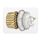 Süßes Verlobung Cupcake Magnet (Horizontal)