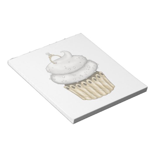 Süßes Verlobung Cupcake Notizblock (angewinkelt)