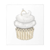 Süßes Verlobung Cupcake Notizblock (Vorderseite)