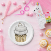 Süßes Verlobung Cupcake Pappteller (Party)