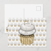 Süßes Verlobung Cupcake Postkarte (Vorne/Hinten)