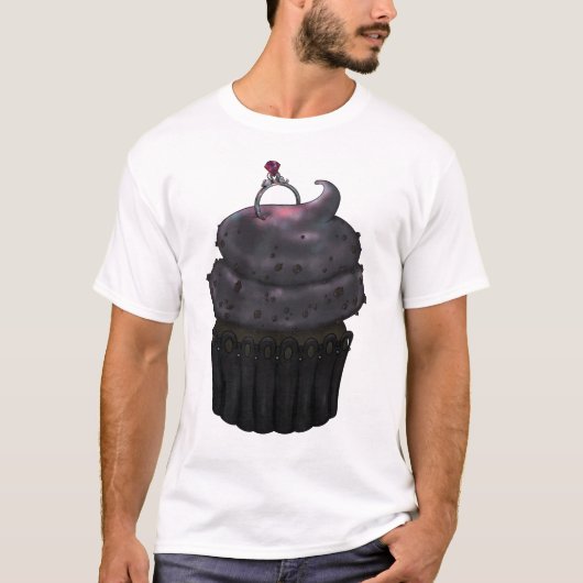 Süßes Verlobung Cupcake T-Shirt (Vorderseite)