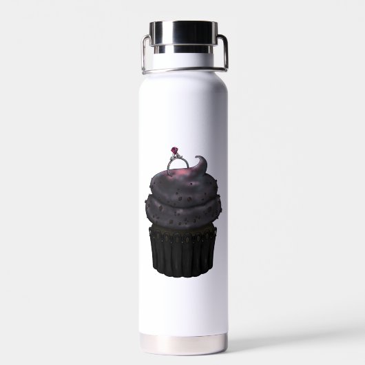 Süßes Verlobung Cupcake Trinkflasche (Rückseite)