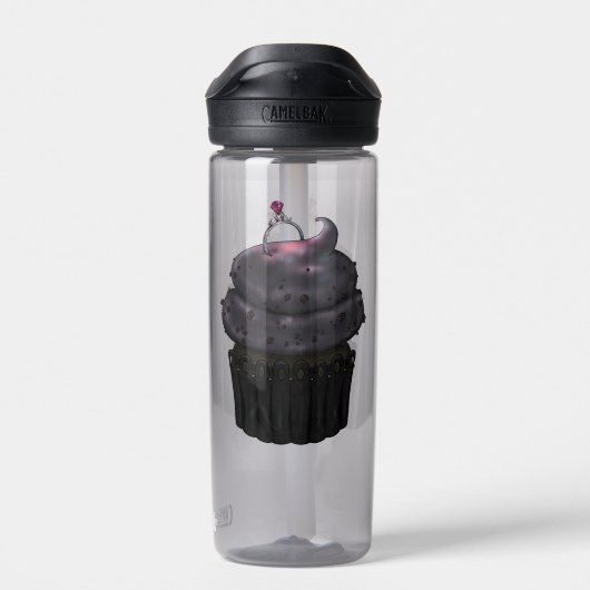 Süßes Verlobung Cupcake Trinkflasche (Rückseite)