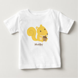 Süßes verrücktes Eichhörnchen mit Eichel Nuss für Baby T-shirt