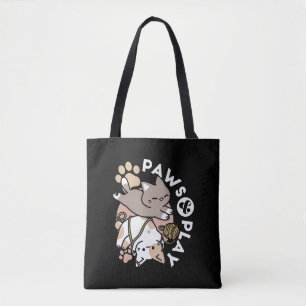 Süßes verspielt Katzen Design – Lustige Pfoten und Tasche