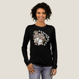Süßes verspielt Katzen Design – Lustige Pfoten und Tri-Blend Shirt