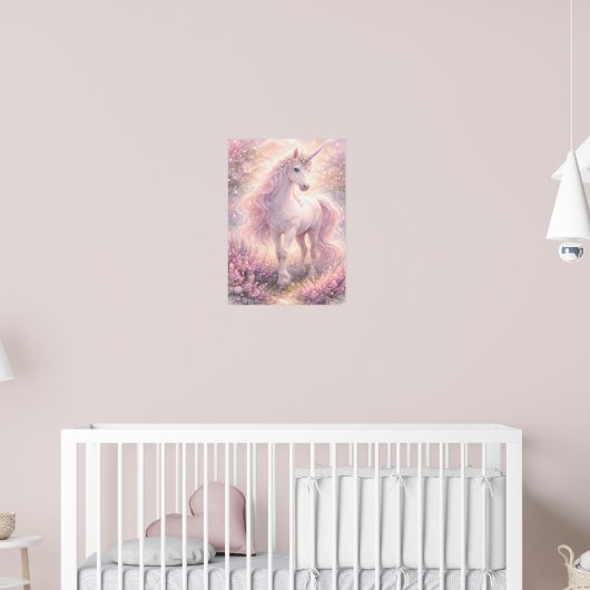Süßes, verspieltes Pastell-Einhorn Poster (Kinderzimmer 2)