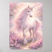 Süßes, verspieltes Pastell-Einhorn Poster (Vorne)