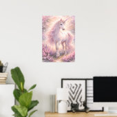 Süßes, verspieltes Pastell-Einhorn Poster (Heimbüro)