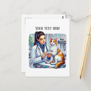 Süßes Veterinärbüro anpassbar Postkarte