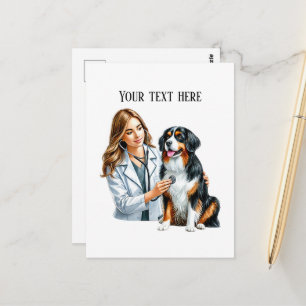 Süßes Veterinärbüro anpassbar Postkarte
