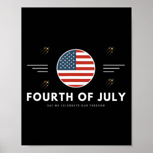 Süßes vierter Juli 4. Juli Amerikanische Flagge US Poster