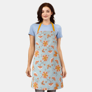Süßes Vintage-Blumen-Schmetterlingsmuster Schürze