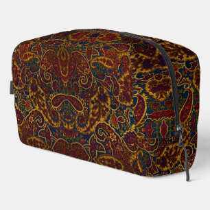 Süßes vintage dunkelbraunes Paisley-Design Waschbeutel