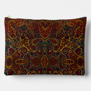 Süßes vintage dunkelbraunes Paisley-Design Zubehörtasche