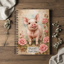 Süßes vintage Ferkel Notizblock
