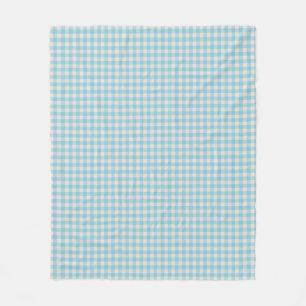 Süßes vintage hellblau kariertes Muster Fleecedecke